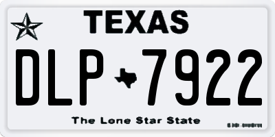 TX license plate DLP7922