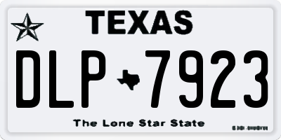 TX license plate DLP7923