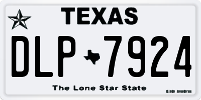 TX license plate DLP7924