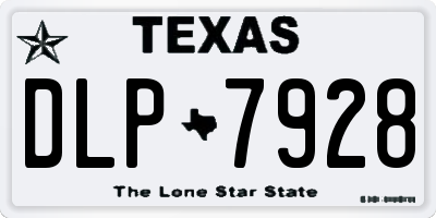 TX license plate DLP7928