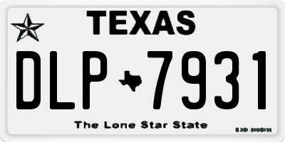 TX license plate DLP7931