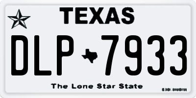TX license plate DLP7933