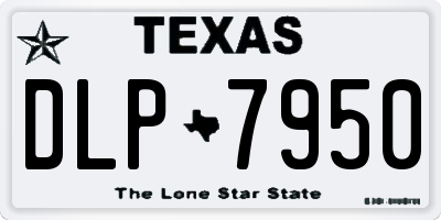 TX license plate DLP7950
