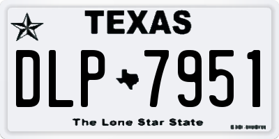TX license plate DLP7951