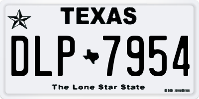 TX license plate DLP7954