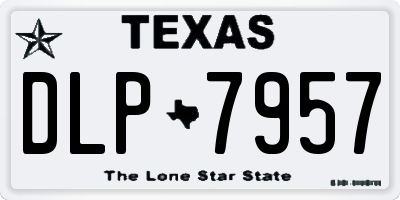 TX license plate DLP7957