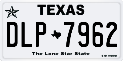TX license plate DLP7962