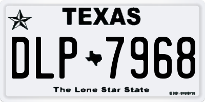 TX license plate DLP7968