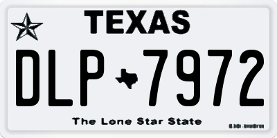 TX license plate DLP7972