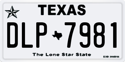 TX license plate DLP7981