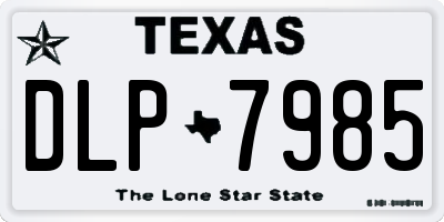 TX license plate DLP7985