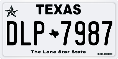 TX license plate DLP7987