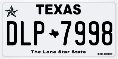 TX license plate DLP7998