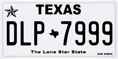 TX license plate DLP7999