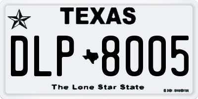TX license plate DLP8005