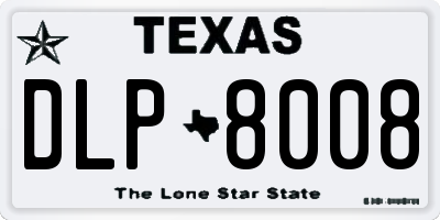 TX license plate DLP8008