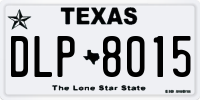 TX license plate DLP8015