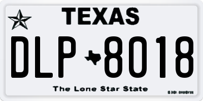 TX license plate DLP8018