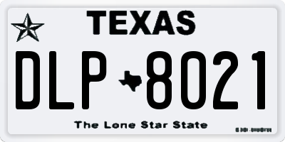 TX license plate DLP8021