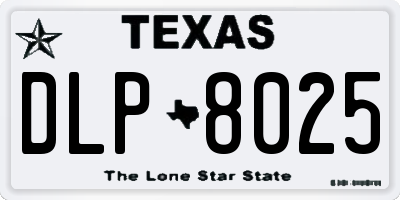 TX license plate DLP8025