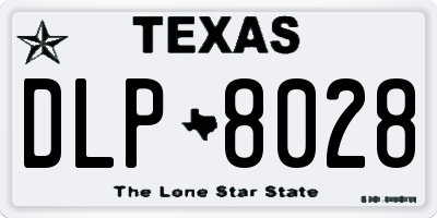 TX license plate DLP8028