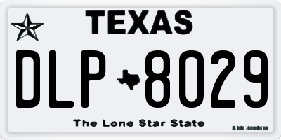 TX license plate DLP8029