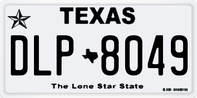 TX license plate DLP8049