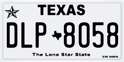 TX license plate DLP8058