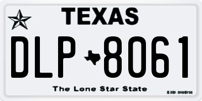 TX license plate DLP8061
