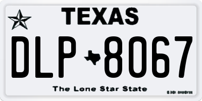 TX license plate DLP8067