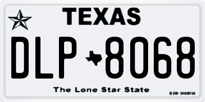 TX license plate DLP8068