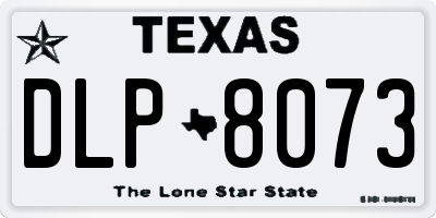 TX license plate DLP8073