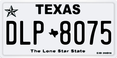 TX license plate DLP8075