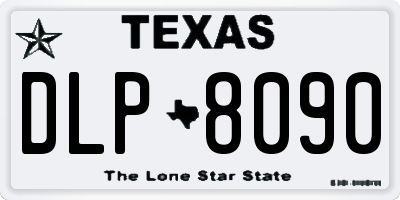TX license plate DLP8090