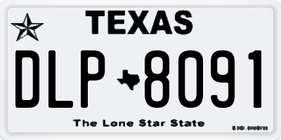 TX license plate DLP8091