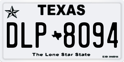 TX license plate DLP8094