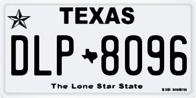 TX license plate DLP8096