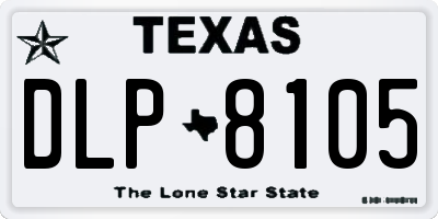 TX license plate DLP8105