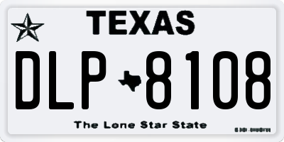 TX license plate DLP8108