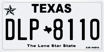 TX license plate DLP8110