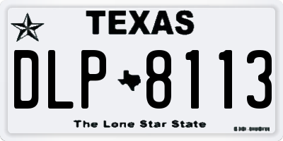 TX license plate DLP8113