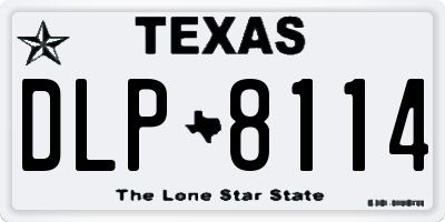 TX license plate DLP8114