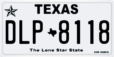 TX license plate DLP8118