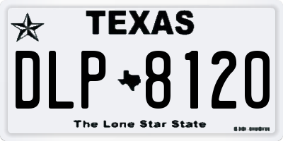 TX license plate DLP8120