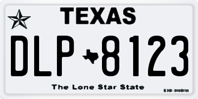 TX license plate DLP8123