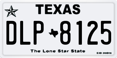 TX license plate DLP8125
