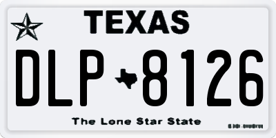 TX license plate DLP8126