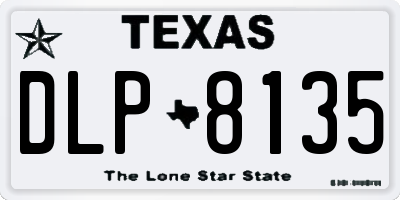 TX license plate DLP8135