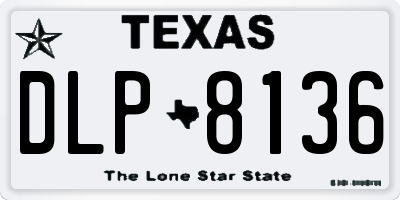 TX license plate DLP8136