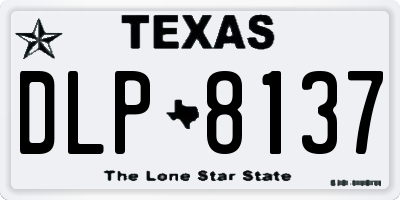 TX license plate DLP8137